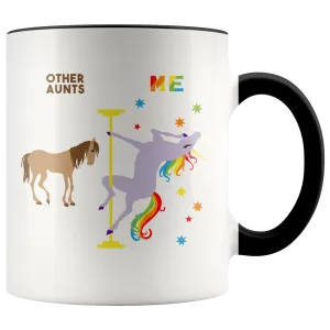 Aunt Gift for Aunt Mug Auntie Gifts from Niece Aunt Birthday Present Aunt Coffee Cup Aunt Gift from Nephew Pole Dancing Unicorn