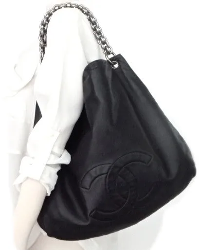 Authentic Chanel Soft and Chain Black Jumbo Hobo