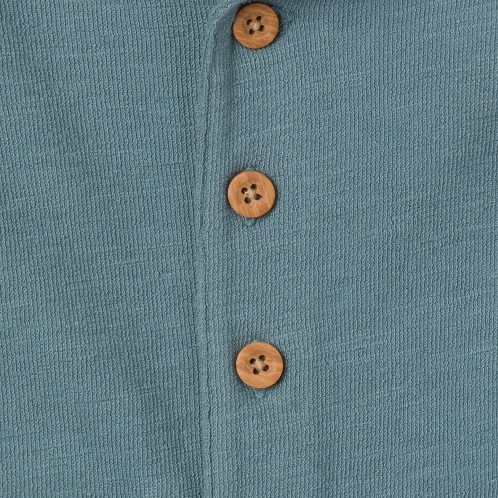 Baby Boys Teal Collared Short Sleeve Romper