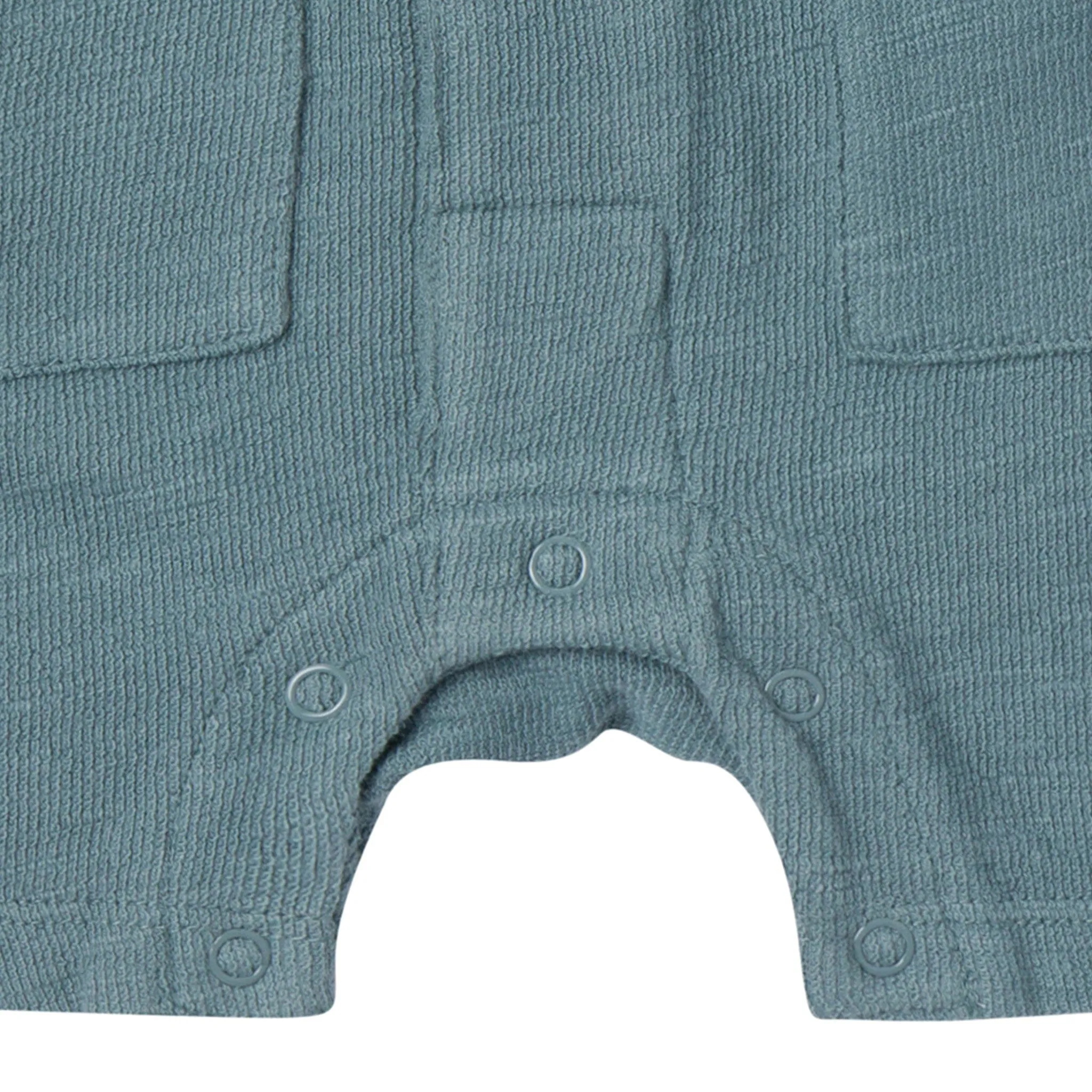 Baby Boys Teal Collared Short Sleeve Romper