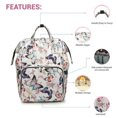 Baby Diaper Bag (Waterproof) Butterflies