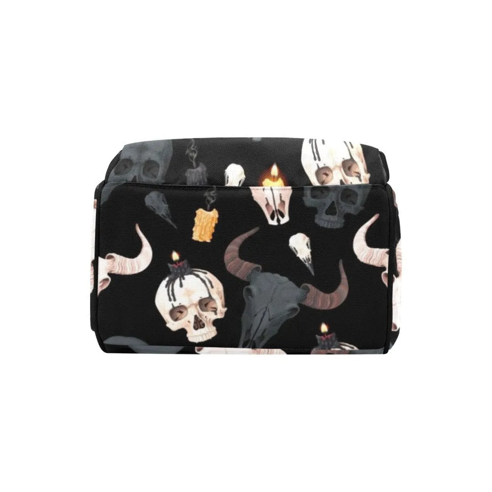 Baby Goth Skull Diaper Nappy Bag Goth Baby Bag Goth Backpack Goth Purse Goth Baby Stuff Gothic Baby Stuff Horror Spooky Nursery Skull Baby