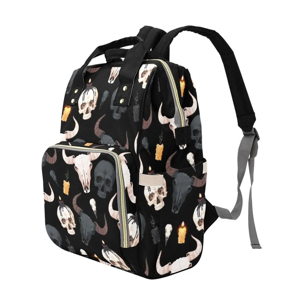 Baby Goth Skull Diaper Nappy Bag Goth Baby Bag Goth Backpack Goth Purse Goth Baby Stuff Gothic Baby Stuff Horror Spooky Nursery Skull Baby
