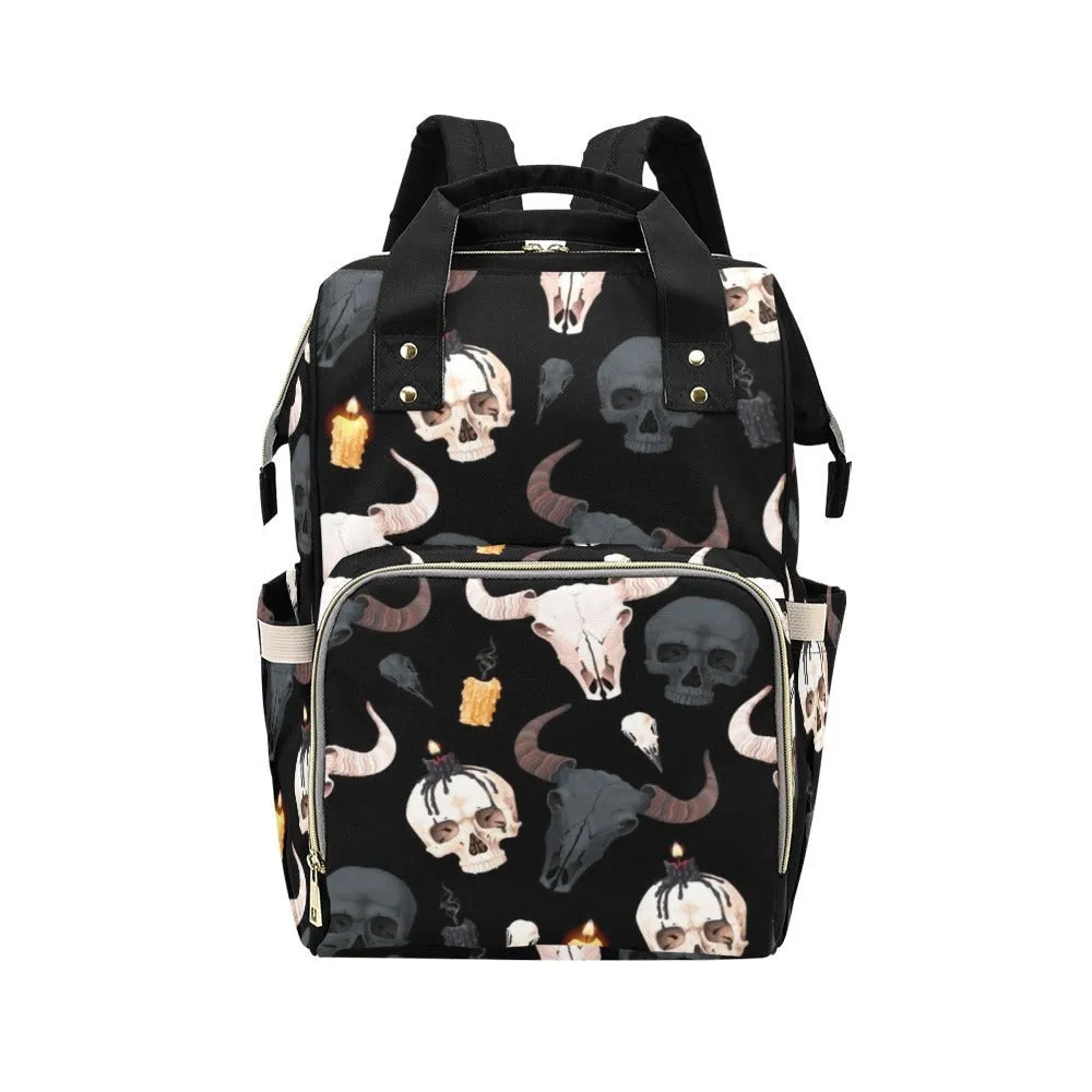 Baby Goth Skull Diaper Nappy Bag Goth Baby Bag Goth Backpack Goth Purse Goth Baby Stuff Gothic Baby Stuff Horror Spooky Nursery Skull Baby
