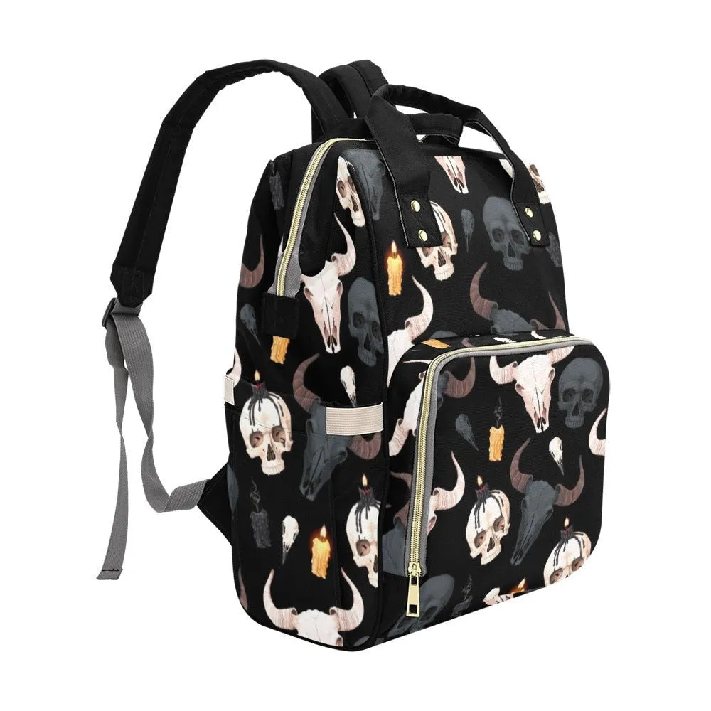 Baby Goth Skull Diaper Nappy Bag Goth Baby Bag Goth Backpack Goth Purse Goth Baby Stuff Gothic Baby Stuff Horror Spooky Nursery Skull Baby