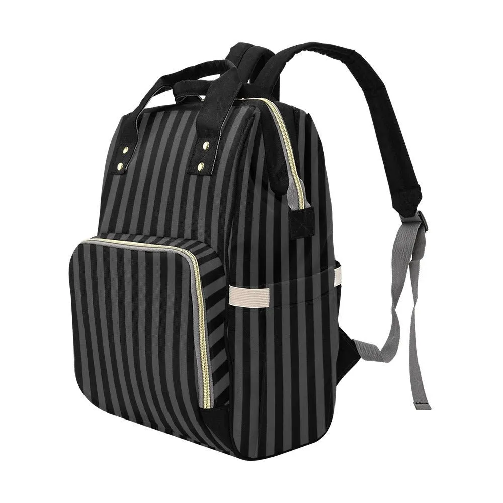 Baby Goth Striped Diaper Nappy Bag Goth Baby Bag Goth Backpack Goth Purse Goth Baby Stuff Gothic Baby Stuff Horror Spooky Nursery Skull Baby