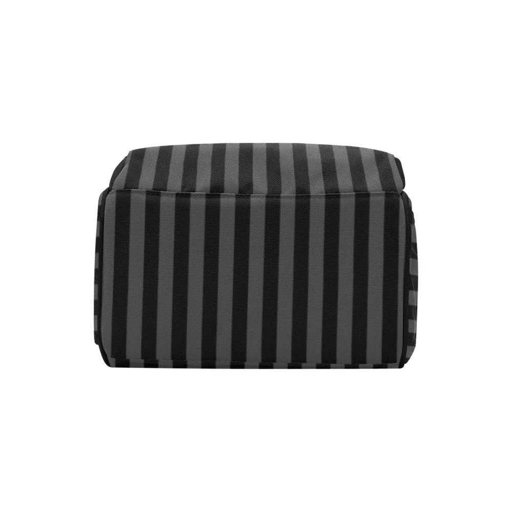 Baby Goth Striped Diaper Nappy Bag Goth Baby Bag Goth Backpack Goth Purse Goth Baby Stuff Gothic Baby Stuff Horror Spooky Nursery Skull Baby