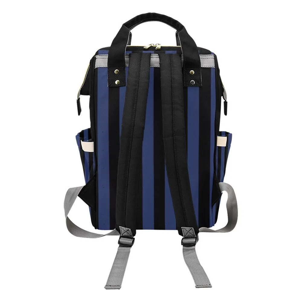 Baby Goth Striped Diaper Nappy Bag Goth Baby Bag Goth Backpack Goth Purse Goth Baby Stuff Gothic Baby Stuff Horror Spooky Nursery Skull Baby