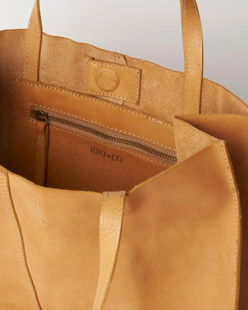 BABY UNLINED TOTE - NATURAL