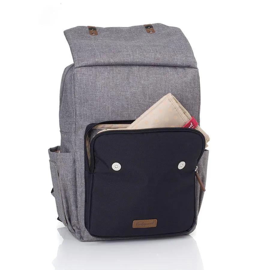 Babymel George Backpack Changing Bag - Black/Grey