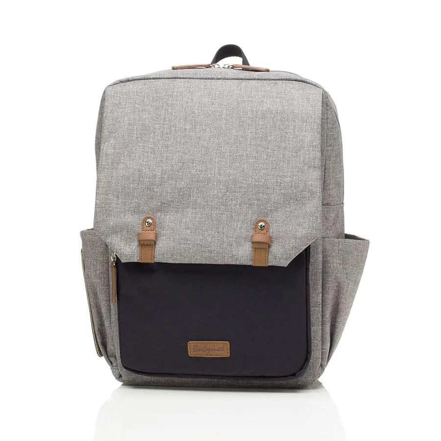 Babymel George Backpack Changing Bag - Black/Grey