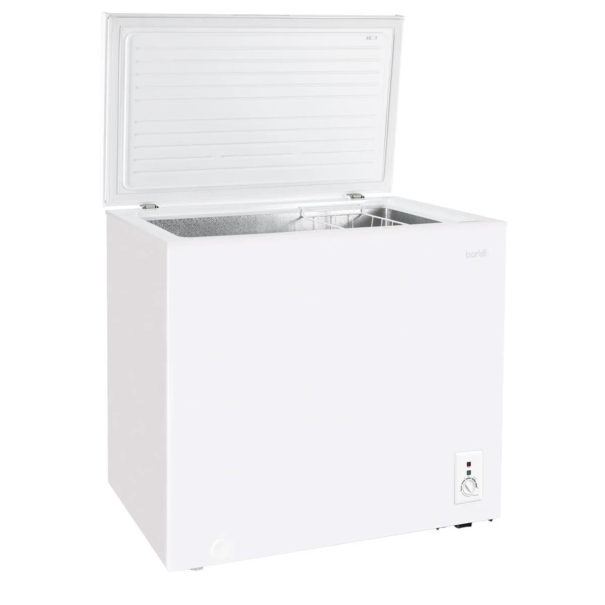 Baridi Freestanding Chest Freezer, 142L Capacity, Garages and Outbuilding Safe, -12 to -24°C Adjustable Thermostat with Refrigeration Mode, White