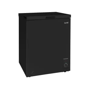 Baridi Freestanding Chest Freezer, 99L Capacity, -12 to -24°C Adjustable Thermostat, Black - DH153