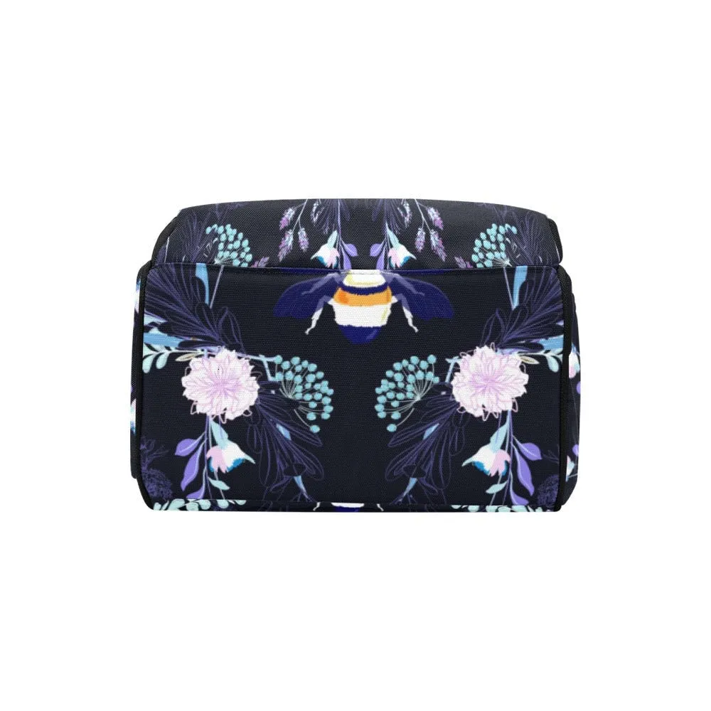 Bee Diaper Bag Backpack Celestial Witchy Goth Baby Shower Gift Idea Insulated Travel Bottle Cooler Boho Moms Dads New Parents Newborn