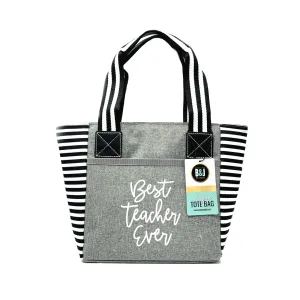 Best Teacher Kaylee Gray Tote Bag for Teachers