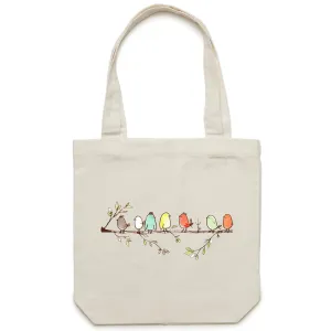 Birds On A Branch - Canvas Tote Bag