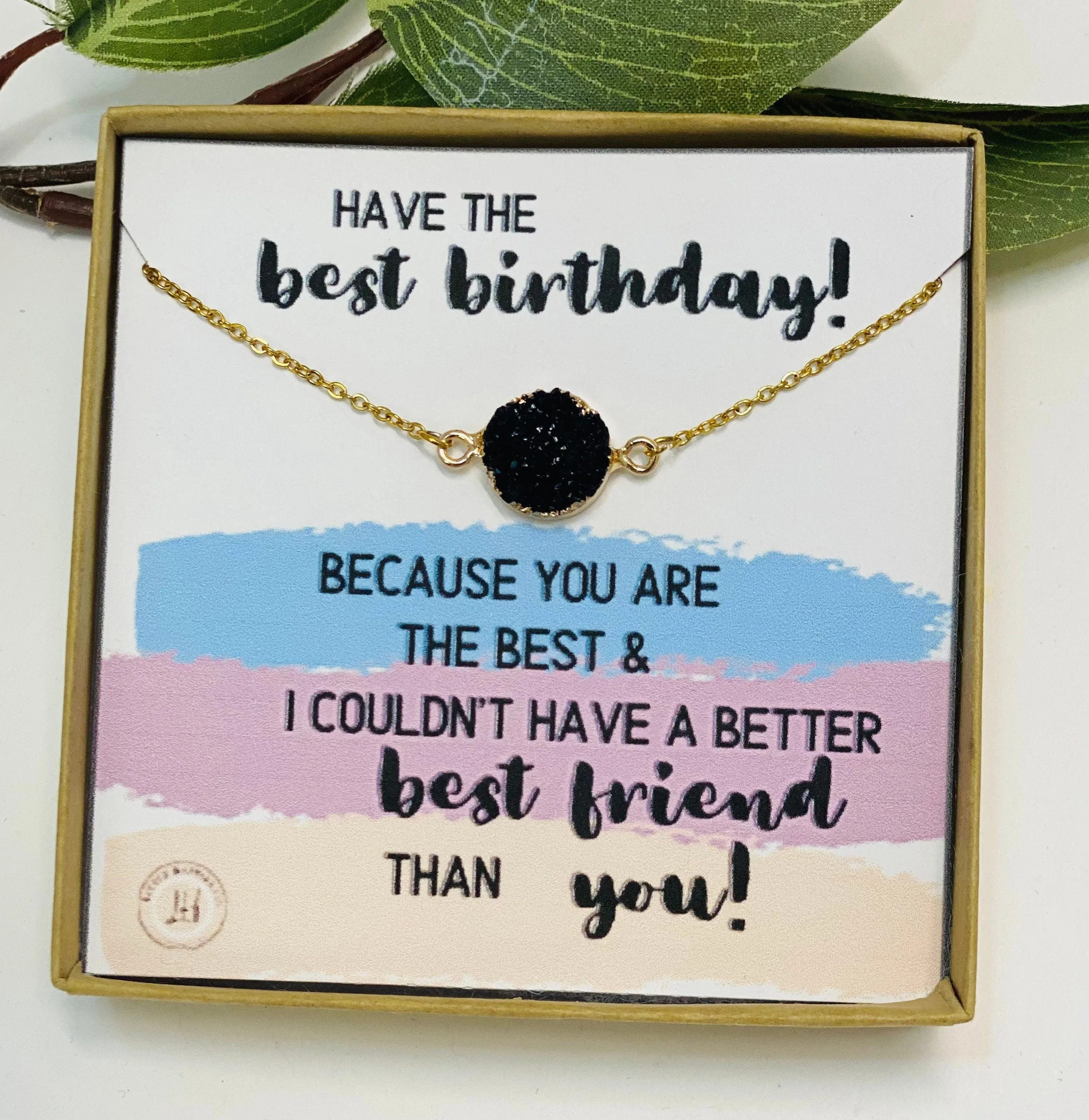 Birthday Gifts For Her, BFF Birthday Gift, Friend Birthday Gift, Druzy Necklace, Best Friend Birthday Gifts, Bestie Gifts, BFF Necklace