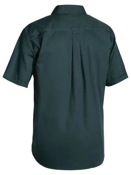 Bisley Closed Front Cotton Drill Shirt - Short Sleeve-(BSC1433)