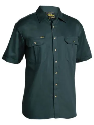 Bisley Original Cotton Drill SS Shirt - Green