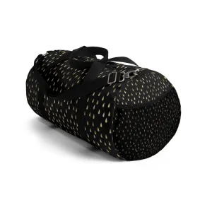 Black and Gold Raindrops Duffel Bag