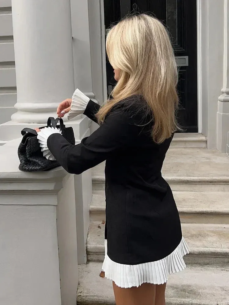Blazer Dress with Ruffle Detail | Chic & Sophisticated | Tailored Fit