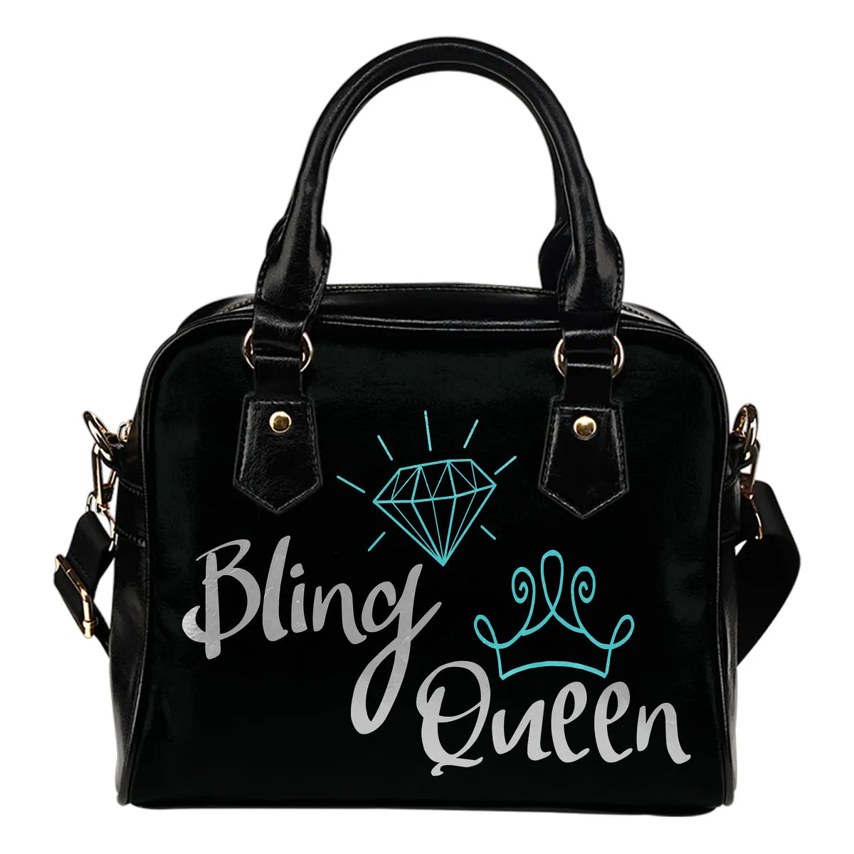 Bling Queen Handbag Purse Pink or Teal Bling Bag