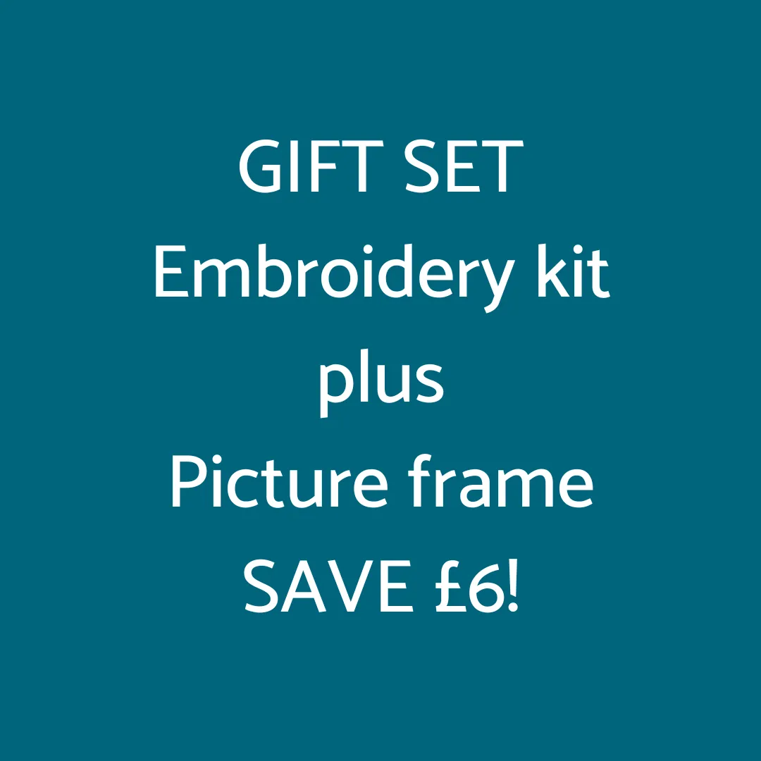 Blue fish embroidery kit