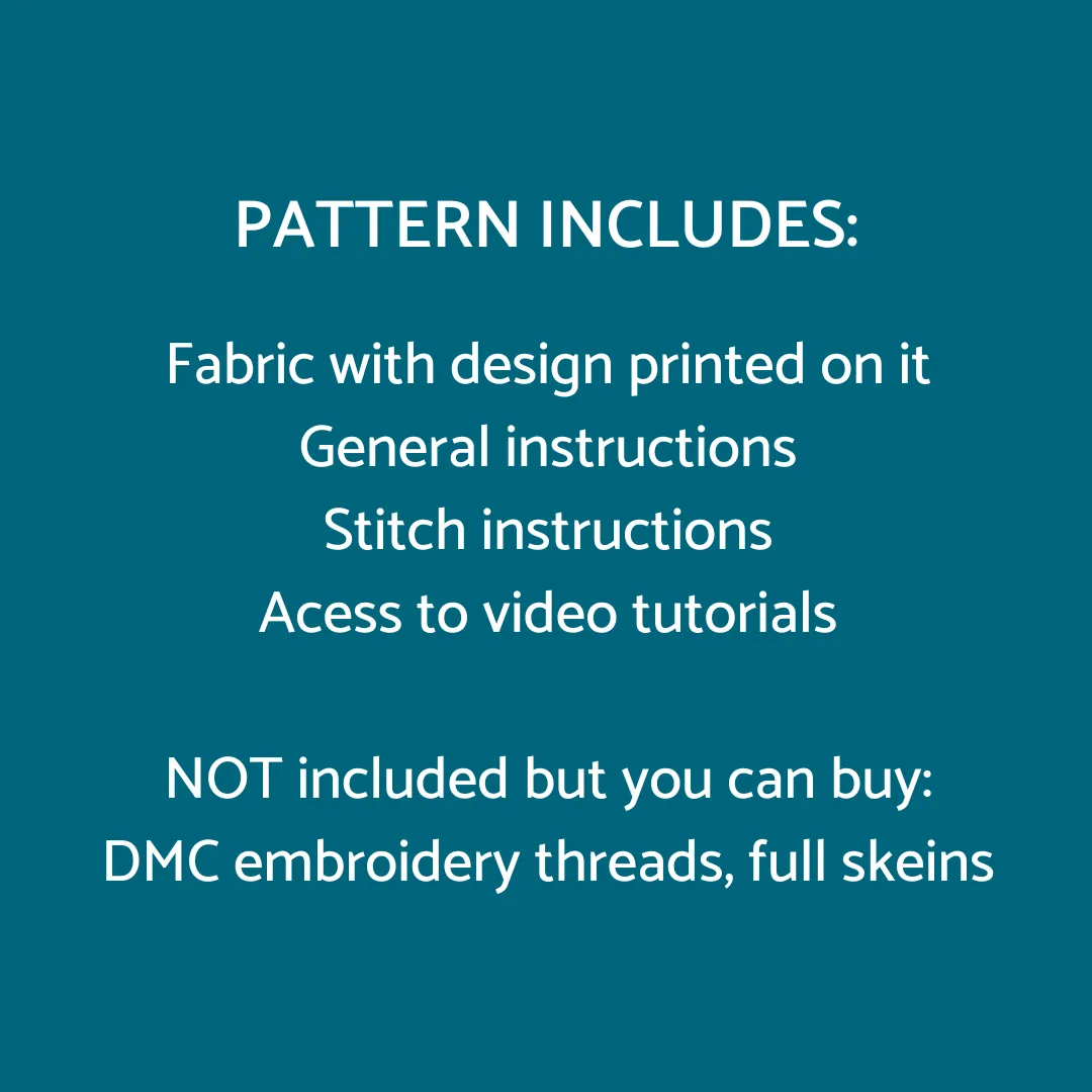 Blue hearts embroidery pattern