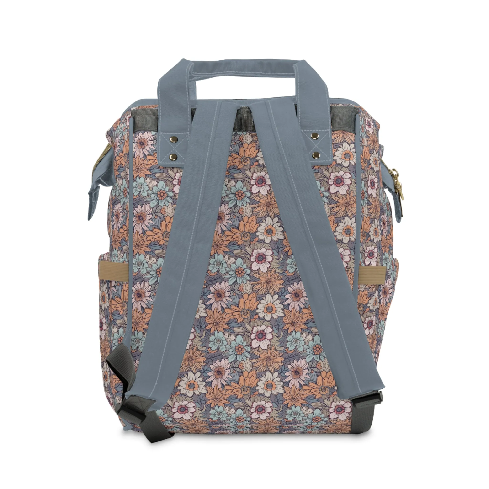 Boho Floral Diaper Backpack - Multifunctional & Spacious Floral Baby Bag for Trendy Parents