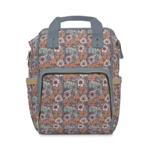 Boho Floral Diaper Backpack - Multifunctional & Spacious Floral Baby Bag for Trendy Parents