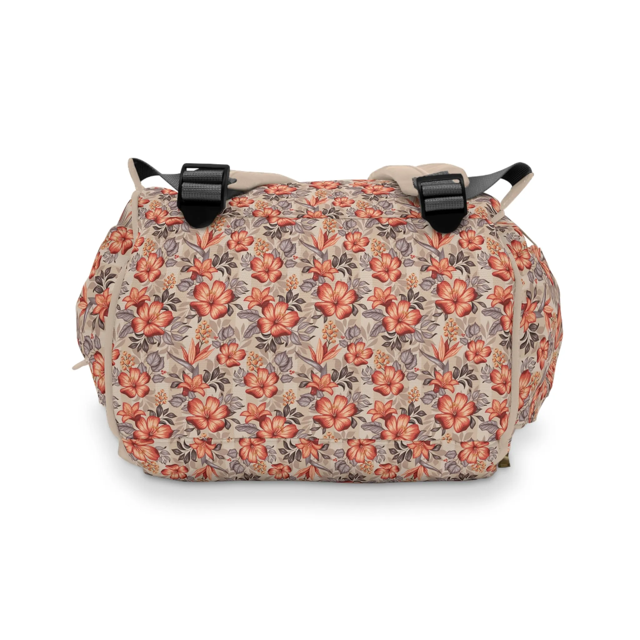 Boho Floral Diaper Backpack - Multifunctional & Spacious Floral Baby Bag for Trendy Parents