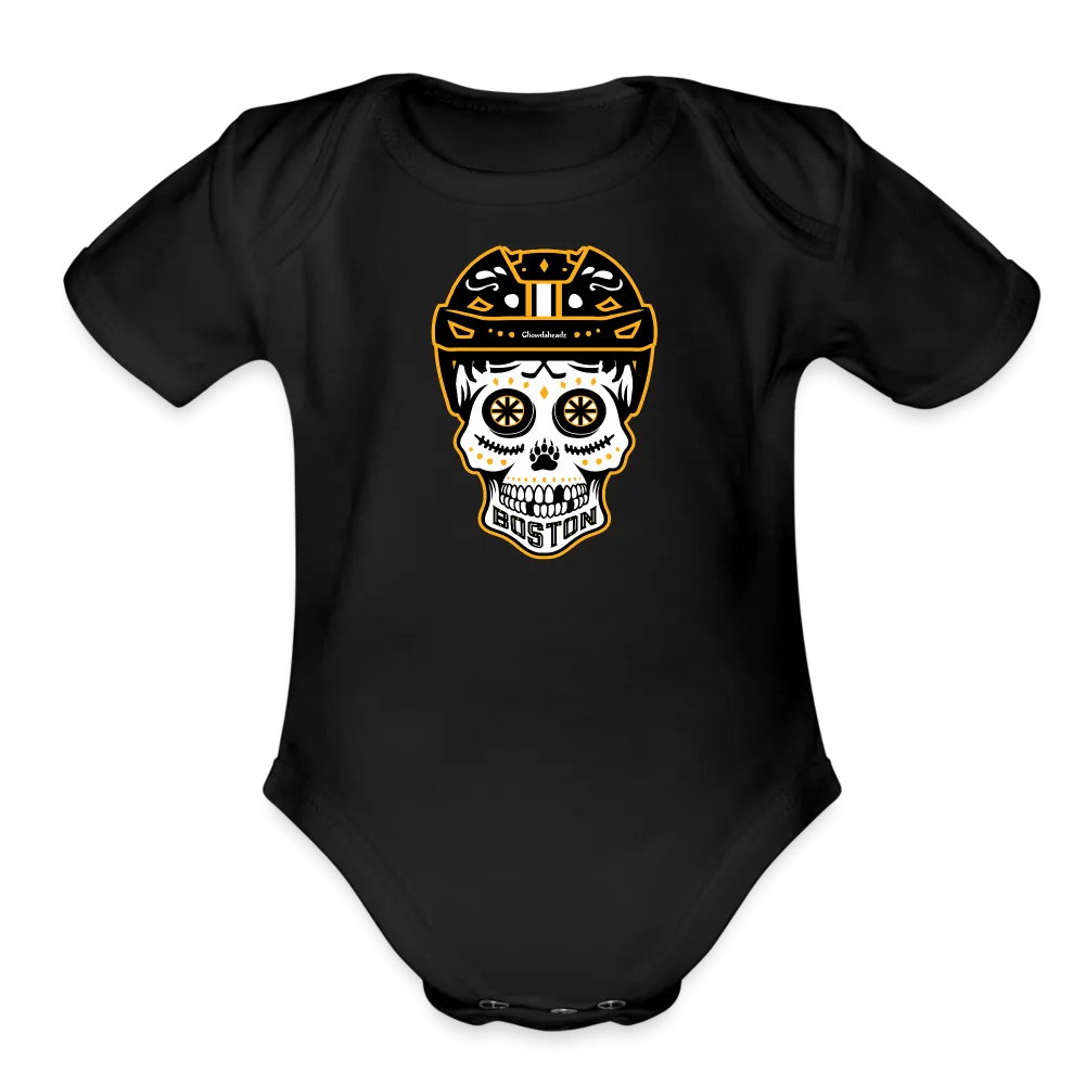 Boston Black & Gold Dead Head Infant One Piece