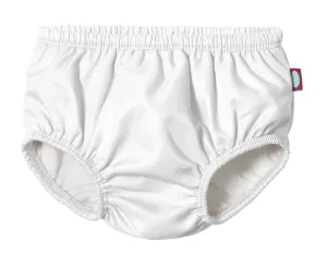 Boys and Girls UPF 50  Swim Diaper Cover | White