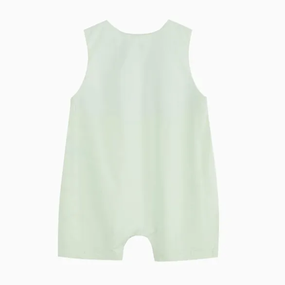 Bunny Smocked Shortalls | Honeydew