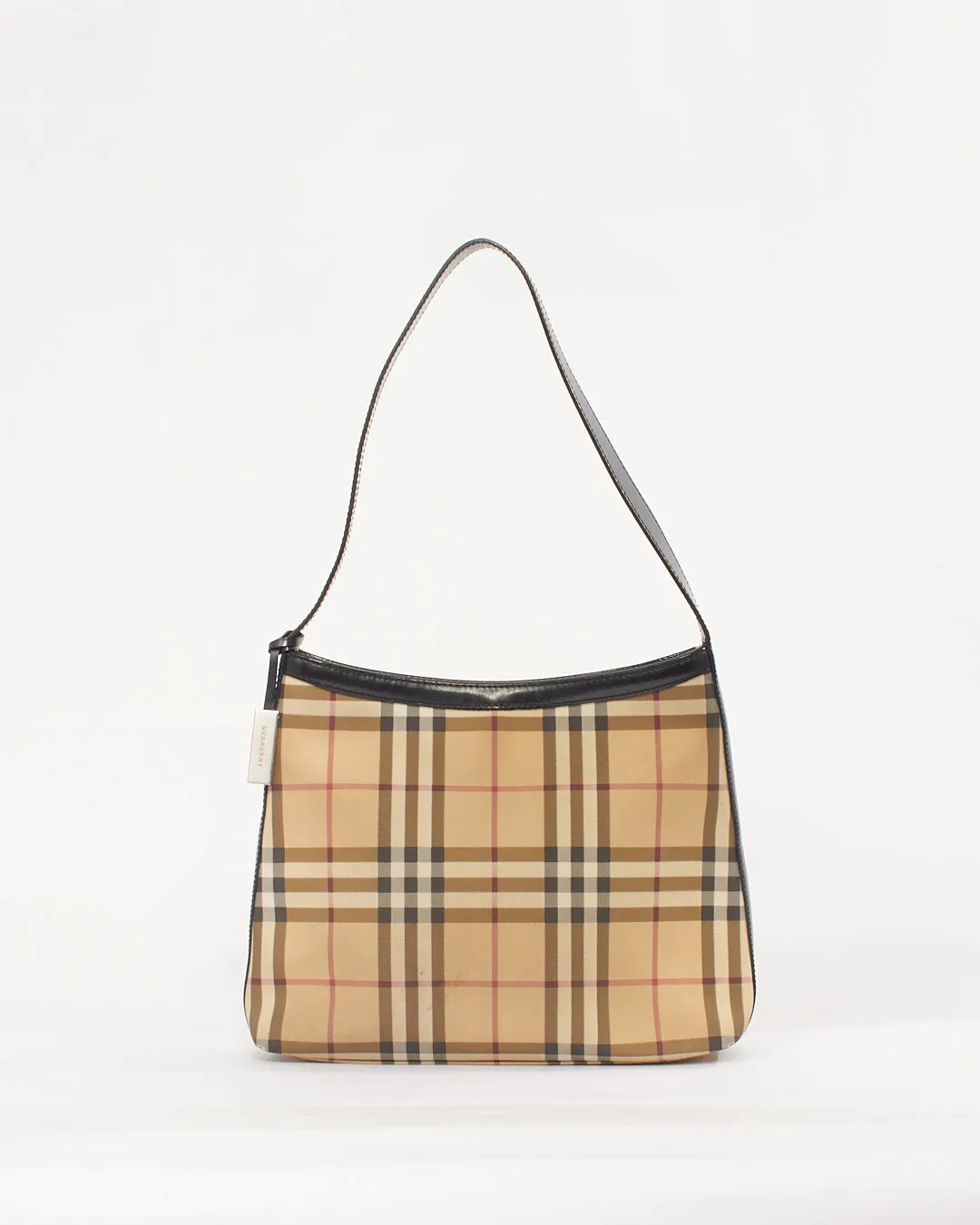 Burberry Beige Nova Check Canvas Shoulder Bag