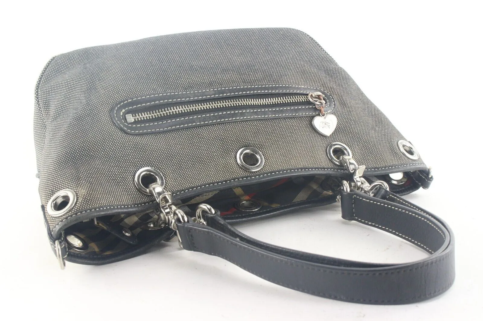 Burberry Charcoal Denim Canvas Tote 1BUR912K