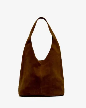 Camilla Tobacco Brown Suede Tote Bag