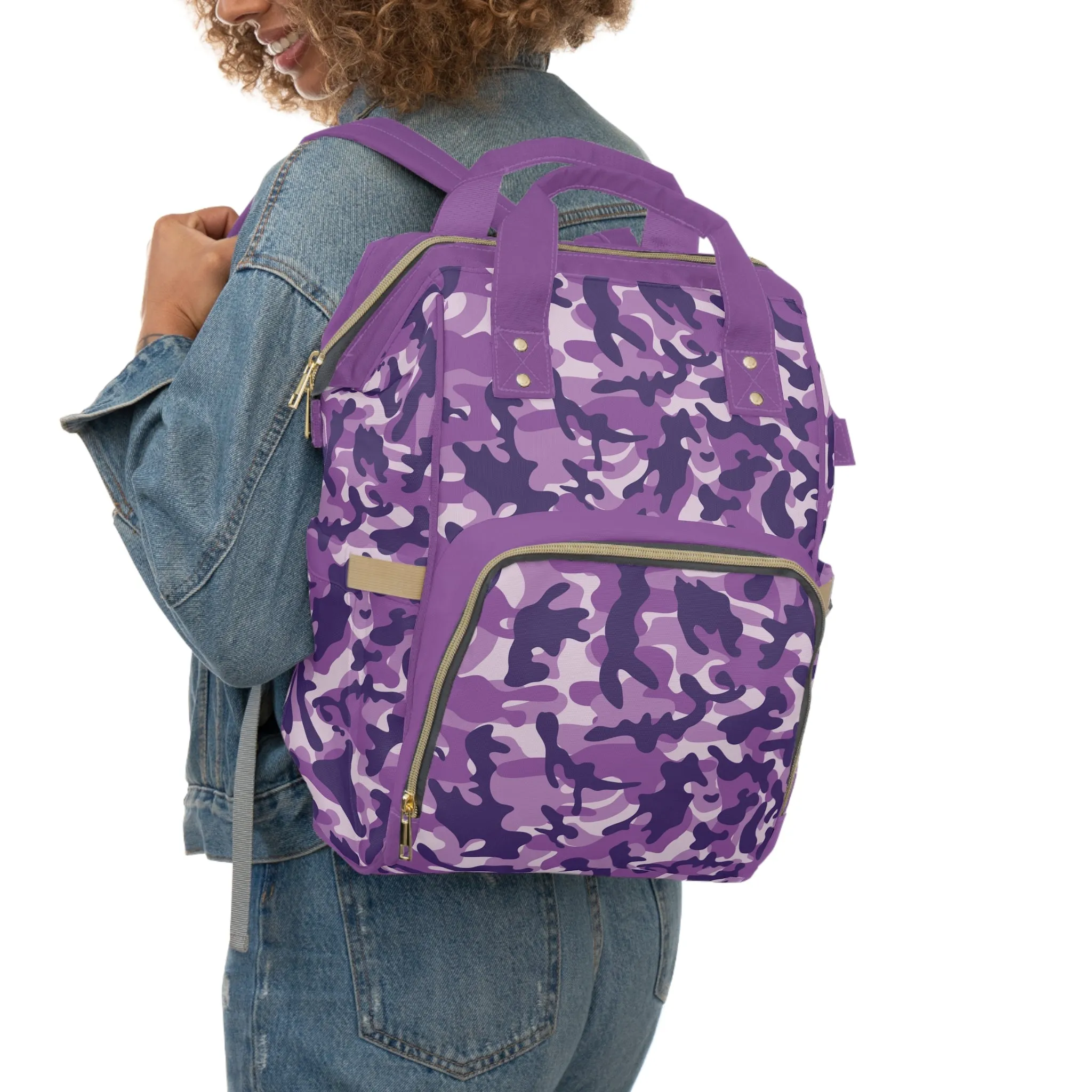 Camouflage Diaper Backpack - Durable Nylon Camo Baby Bag for Outdoorsy Parents, Spacious & Multifunctional Camo Diaper Backpack