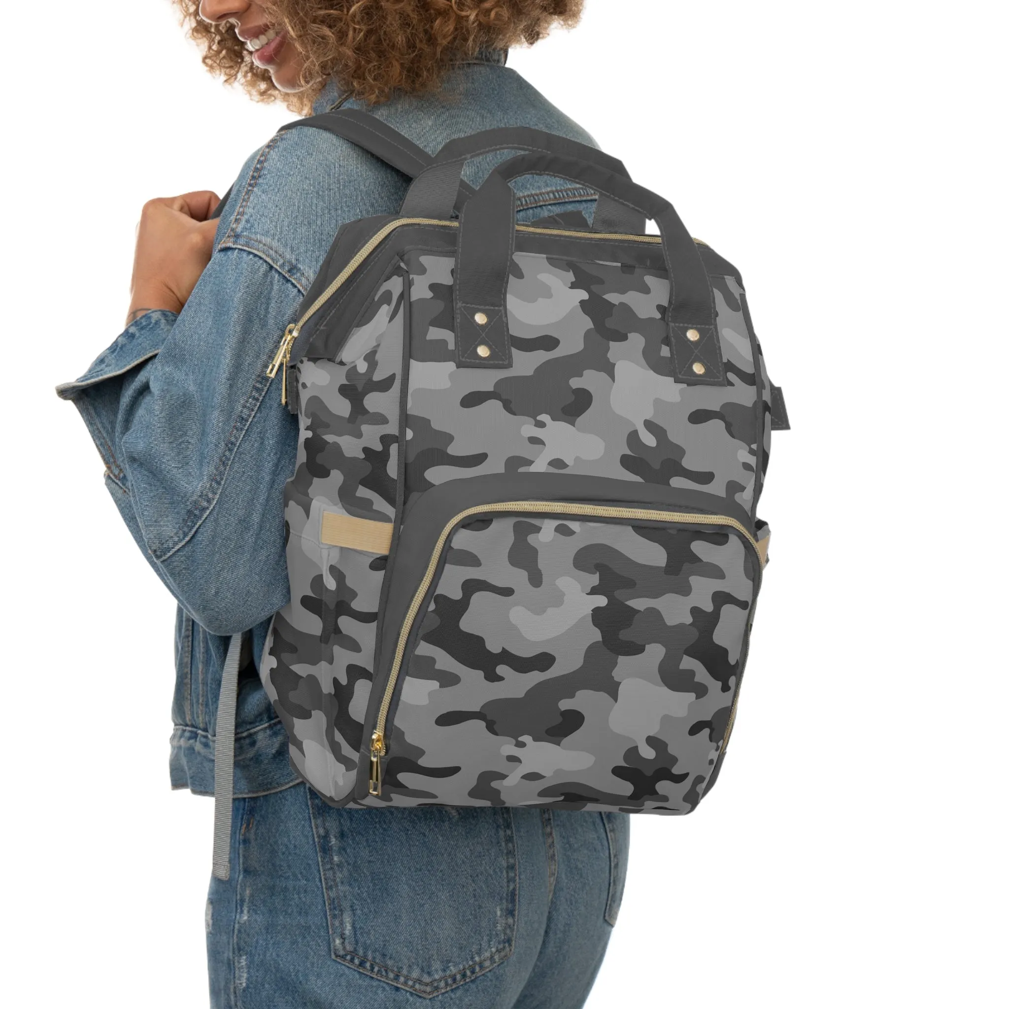 Camouflage Diaper Backpack - Durable Nylon Camo Baby Bag for Outdoorsy Parents, Spacious & Multifunctional Camo Diaper Backpack