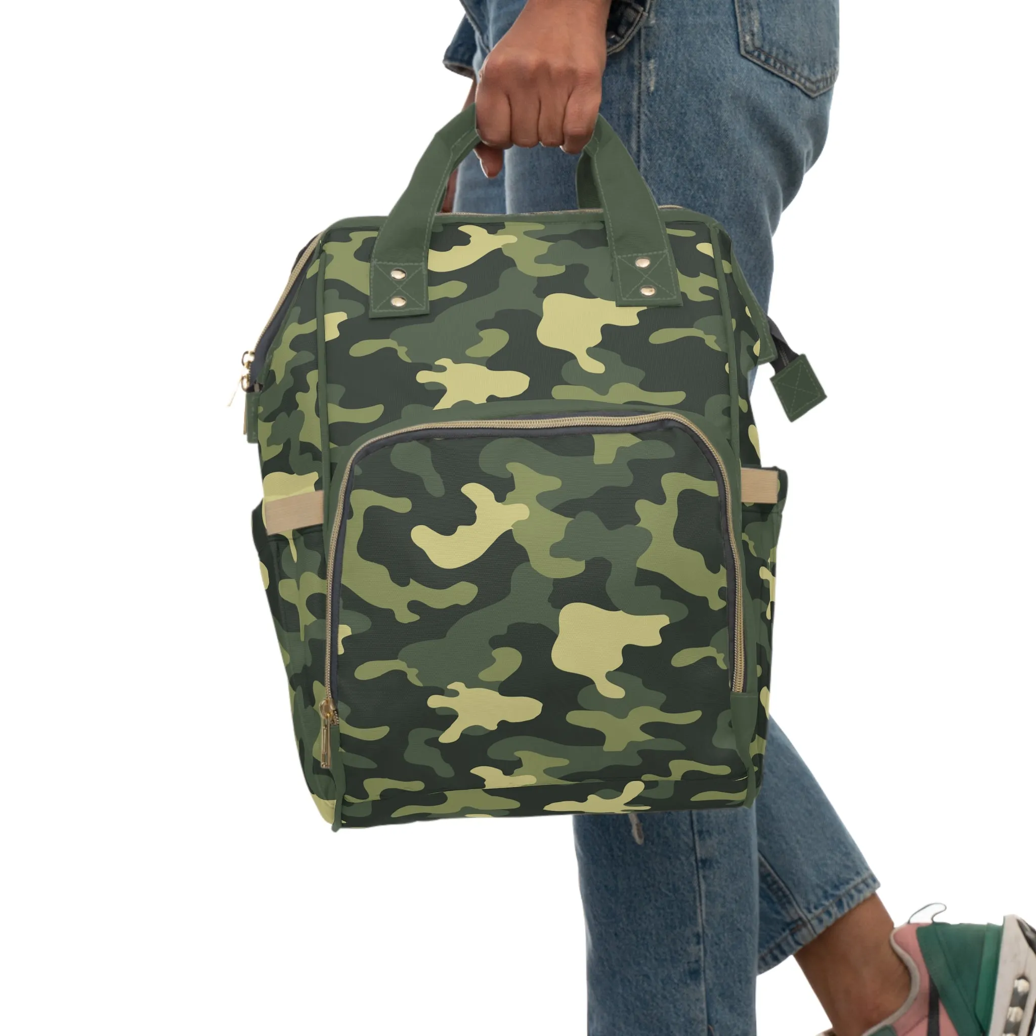 Camouflage Diaper Backpack - Durable Nylon Camo Baby Bag for Outdoorsy Parents, Spacious & Multifunctional Camo Diaper Backpack