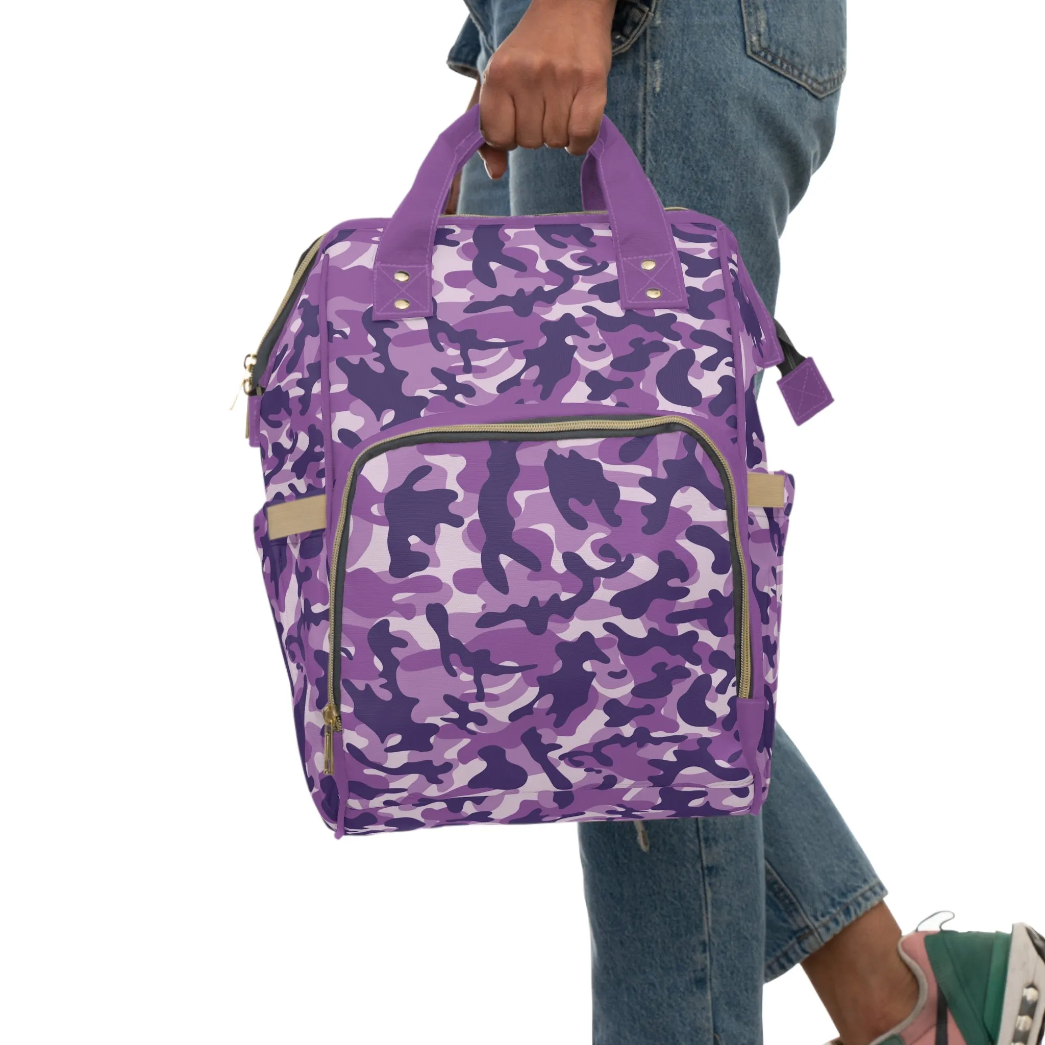 Camouflage Diaper Backpack - Durable Nylon Camo Baby Bag for Outdoorsy Parents, Spacious & Multifunctional Camo Diaper Backpack