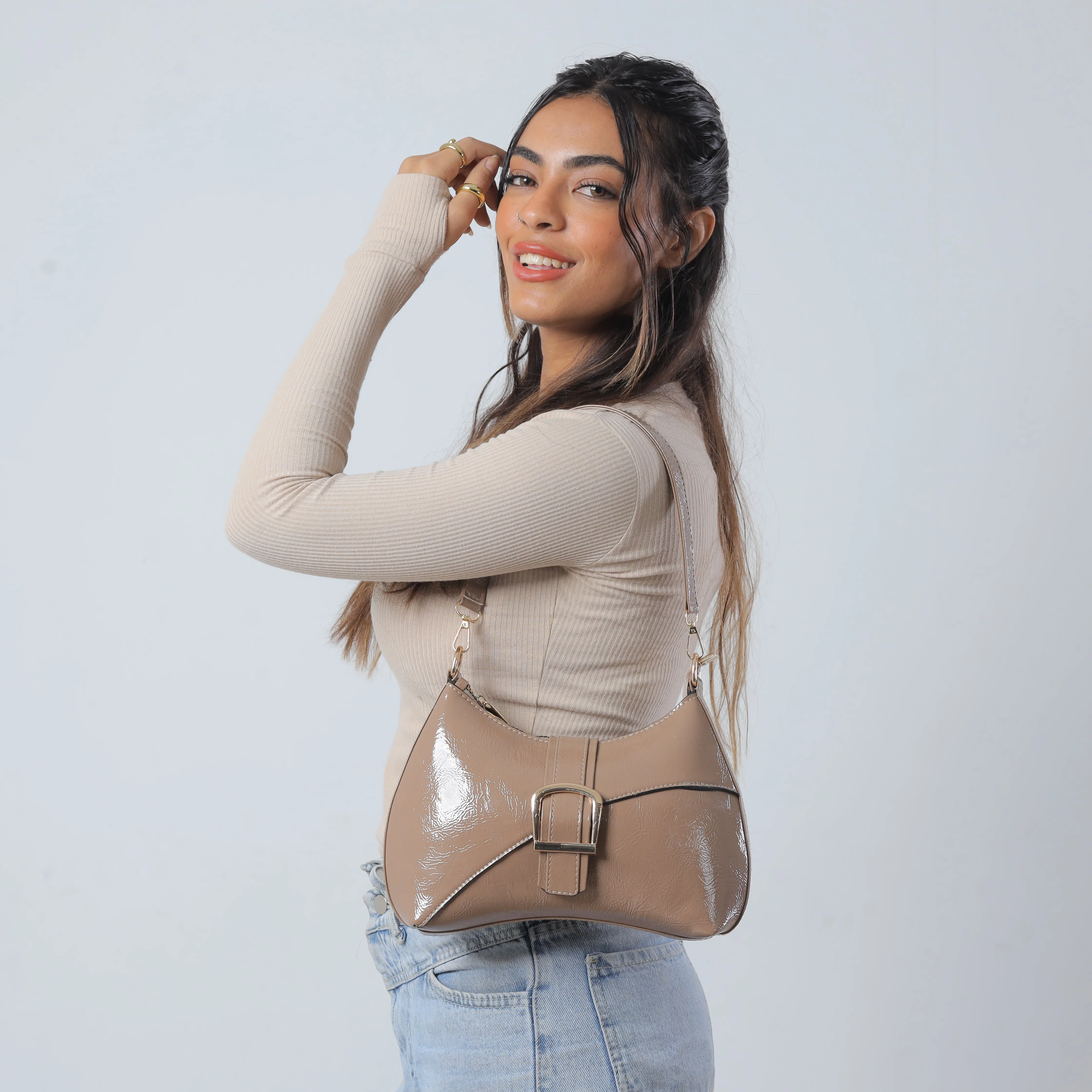 Canlı Cross Body Bag Caffe