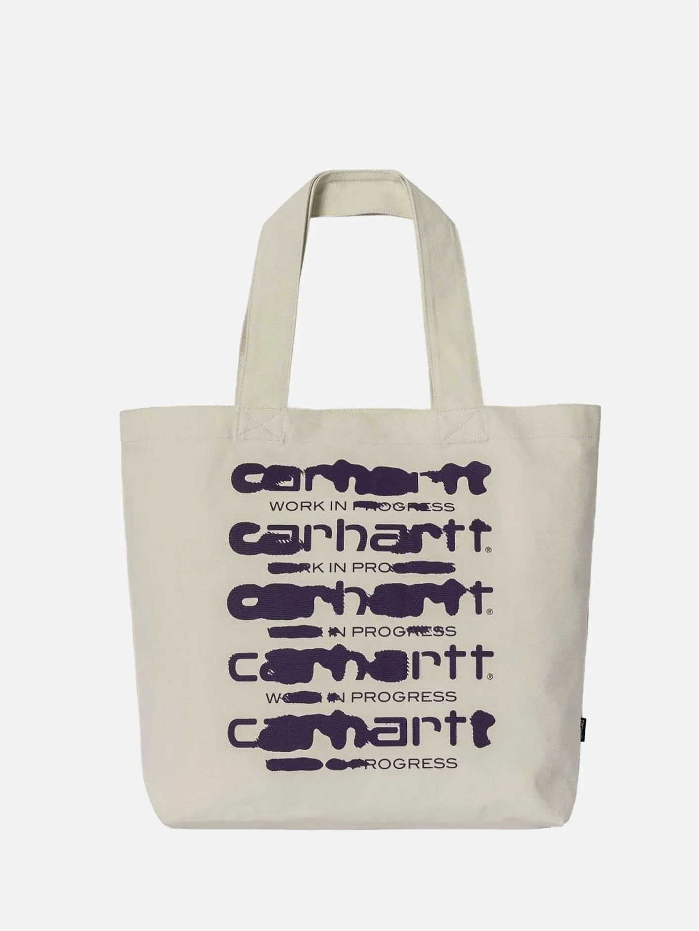 Canvas Graphic Tote Large - Ink Bleed Print, Wax/Tyrian