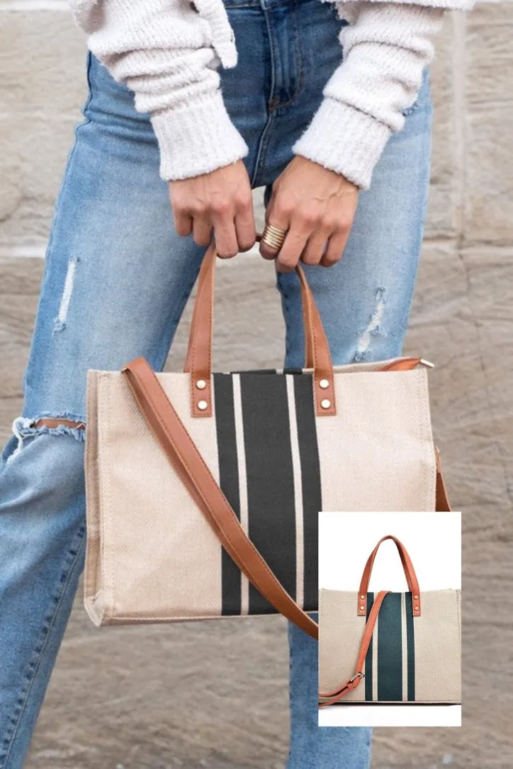 Canvas Stripe Tote