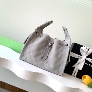 CC 25C Hobo Bag 30cm Dark Grey Suede