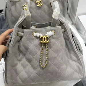 CC 25C Hobo Bag 30cm Grey Suede