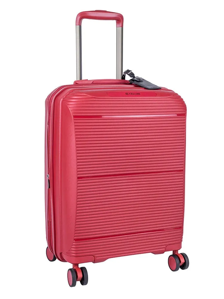 Cellini Qwest 4 Wheel  Carry On Trolley Red