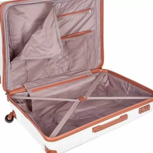 Cellini Spinn Large 4-Wheel Trolley Case White/Tan