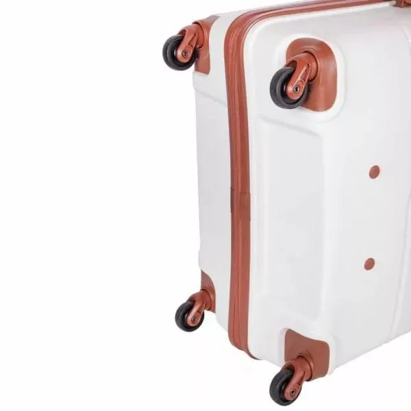 Cellini Spinn Large 4-Wheel Trolley Case White/Tan