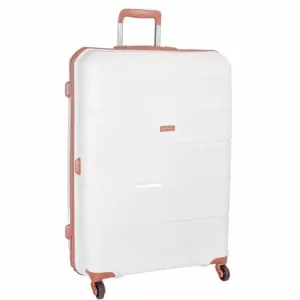 Cellini Spinn Large 4-Wheel Trolley Case White/Tan